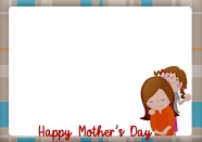 母亲节卡通边框素材图片