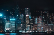 高楼建筑夜景图片