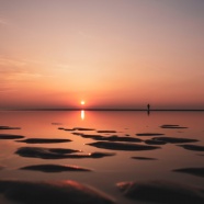 夕阳西下唯美意境图片