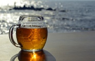 海滩冰啤酒图片