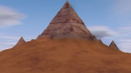沙漠金字塔尖塔图片