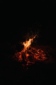 燃烧的炭火图片