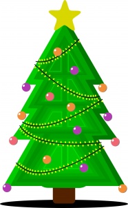 绿色卡通圣诞树图片