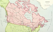 英文版加拿大局部地图