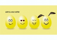 复活节黄色卡通鸡蛋图片