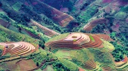 山中梯田风景图片