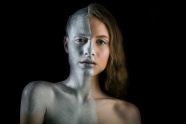 欧美彩绘人体模特图片