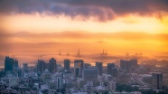 城市黄昏图片