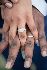 无名指上戴着戒指的夫妇图片