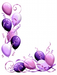 紫色气球边框图片