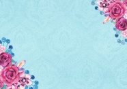 蓝色淡雅花纹花卉背景图片