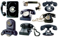 黑色老式座机电话图片
