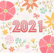 清新2021数字背景图片