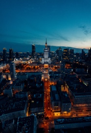 灯火阑珊欧洲城市夜景图片