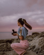 海边摄影美女图片