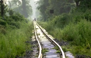 郊区废弃铁路图片