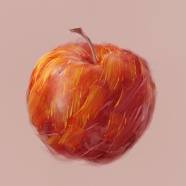 彩色油画苹果图片