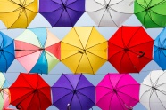 街道天幕雨伞图片
