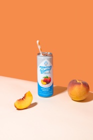 桃子味罐装饮料图片