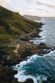 环山环海海岸风景图片