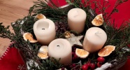 圣诞白色蜡烛图片