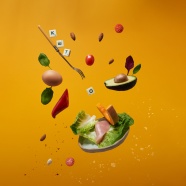 创意果蔬沙拉摄影图片