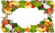 水果蔬菜边框背景图片