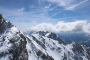 奥地利冬季雪山景观图片