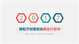 微立体创业融资商业计划书PPT模板