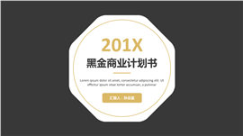 201X黑金商业计划书PPT模板