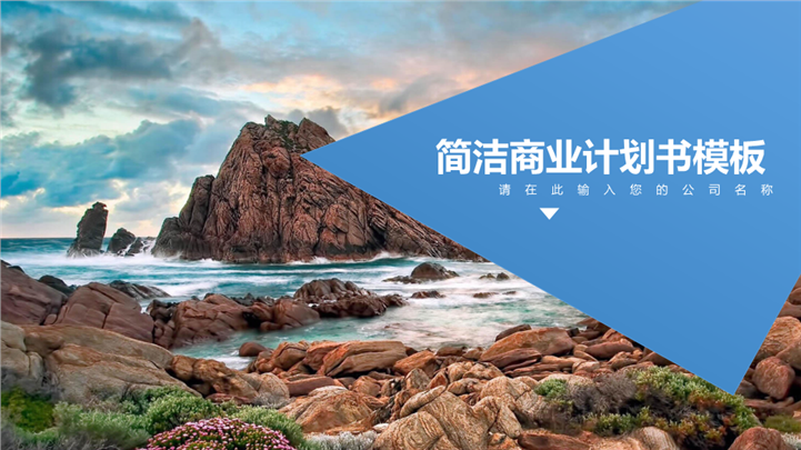 海景范霸气商业计划书PPT模板