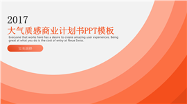 2017大气质感商业计划书PPT模板