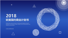 欧美简约商业计划书PPT模板