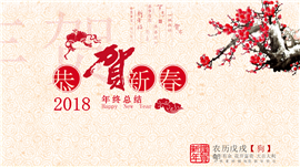 2018贺新春年终总结规划PPT模板