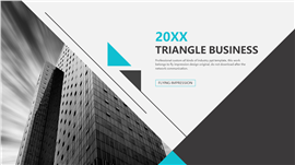 欧美风线条商务PPT模板