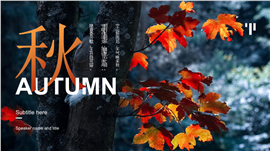 秋天主题通用PPT模板