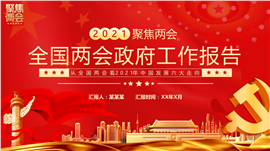 2021年全国两会政府工作报告PPT模板