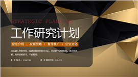 质感工作研究计划通用PPT模板