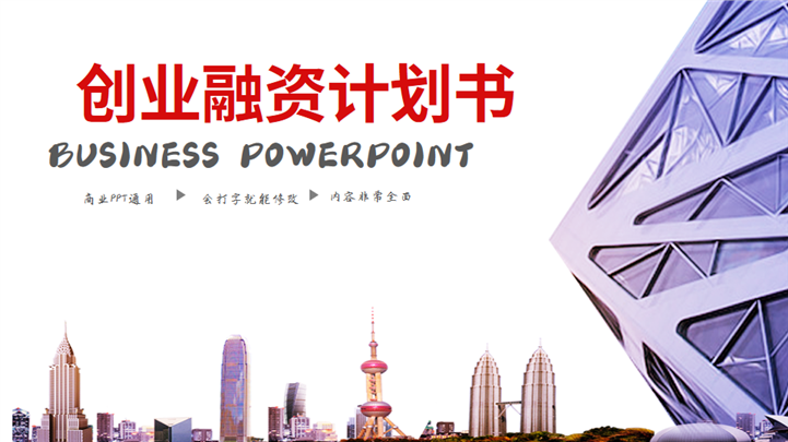 红色高端欧美风创业融资计划书PPT模板