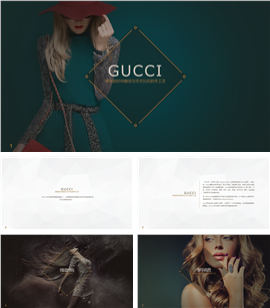 奢侈品牌高端时尚服装广告宣传PPT模板