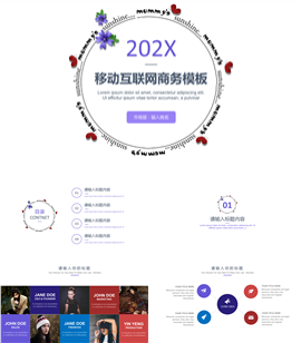 移动互联网商务PPT模板