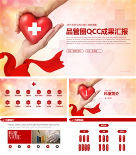 品管圈qcc系统医疗科室护理PPT模板