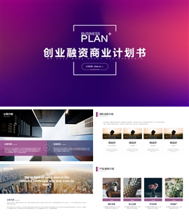 商务风互联网商业计划书PPT模板