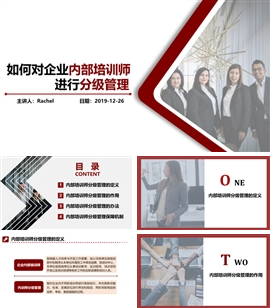 企业内部培训师分级管理PPT模板