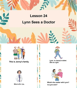 小学英语冀教版三年上《lesson 24 lynn sees a doctor 》PPT课件