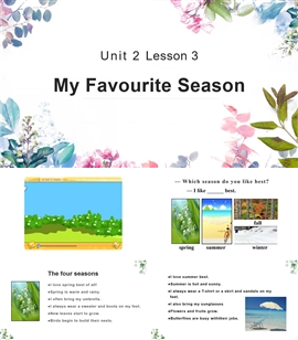 小学英语五年《unit2 my favourite season lesson3 》PPT课件