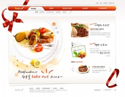 韩国甜点网站模板PSD素材