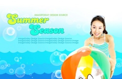 夏季海洋宣传广告PSD素材