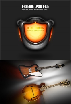 吉他乐器PSD素材免费下载