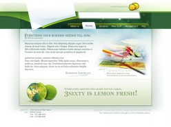 绿色商务网站psd模板素材